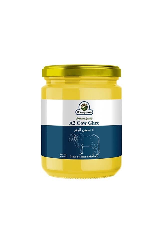 Homegrown A2 Ghee – Pure Clarified Butter from Grass-Fed A2 Cows for Healthy Fats (500 ml)