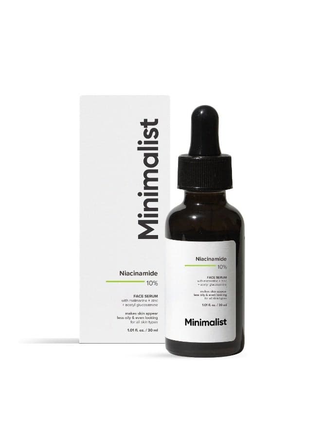 10% Niacinamide Face Serum with Zinc for Acne Marks, Blemishes, Pore Minimizing & Oil Control | Skin Clarifying Anti Acne Serum for Oily & Acne Prone Skin| Non-Sticky Matte Finish |30 ml
