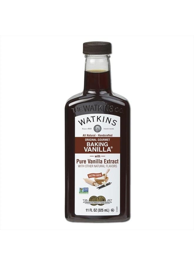 All Natural Original Gourmet Baking Vanilla, with Pure Vanilla Extract, 11 Fl Oz (Pack of 1) - Packaging May Vary