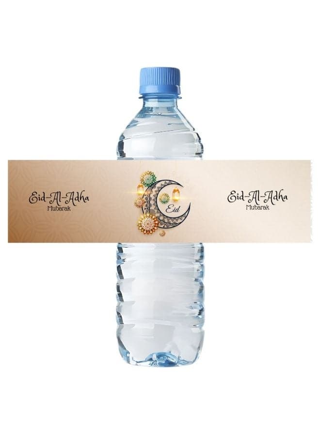 Happy Eid Al Adha Water Bottle Sticker Labels Islamic Muslim Party Decorations