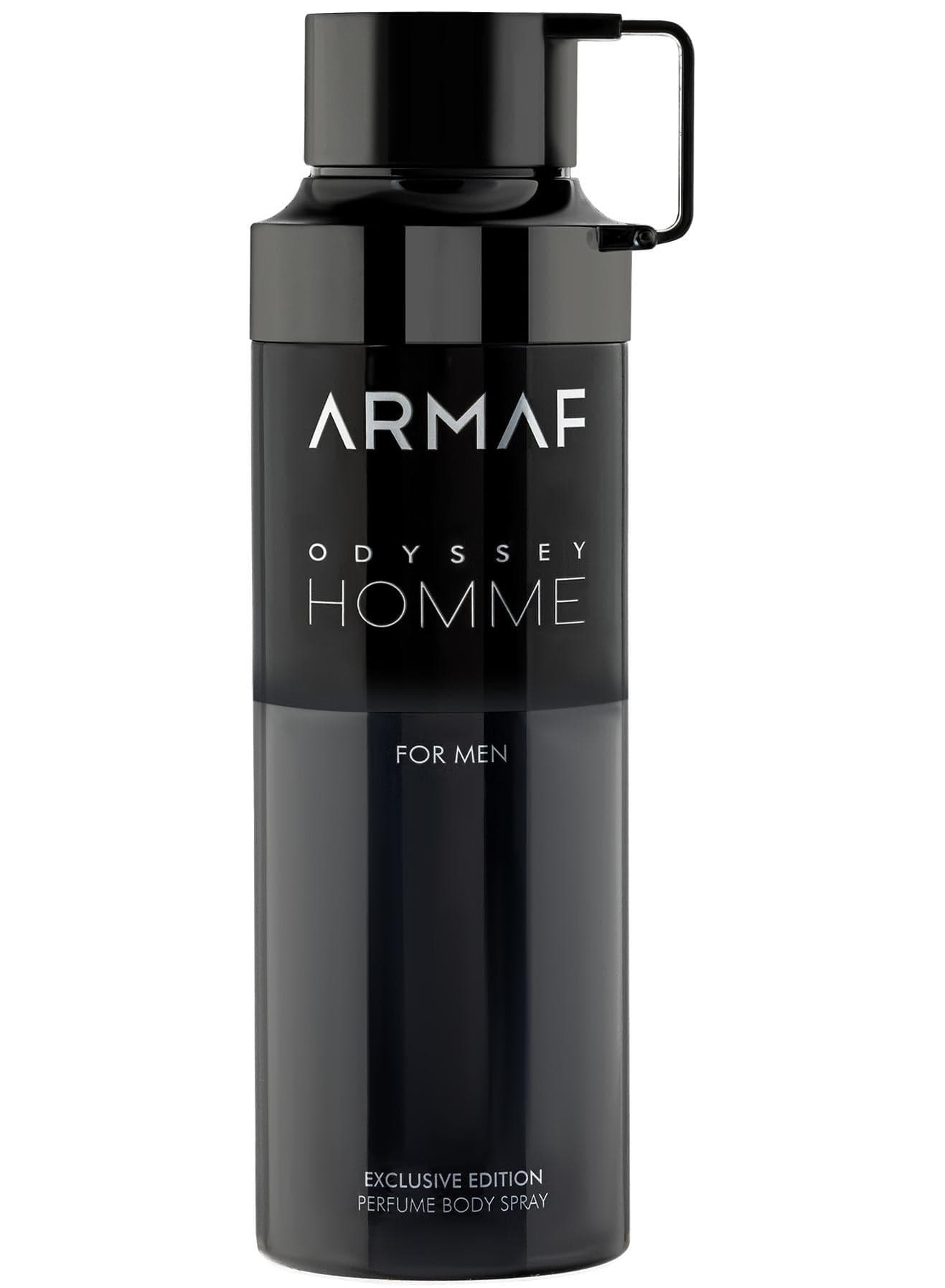 Armaf Odyssey Homme Black Edition Exclusive Perfume Body Spray For Men 200ml, Deodorant Spray