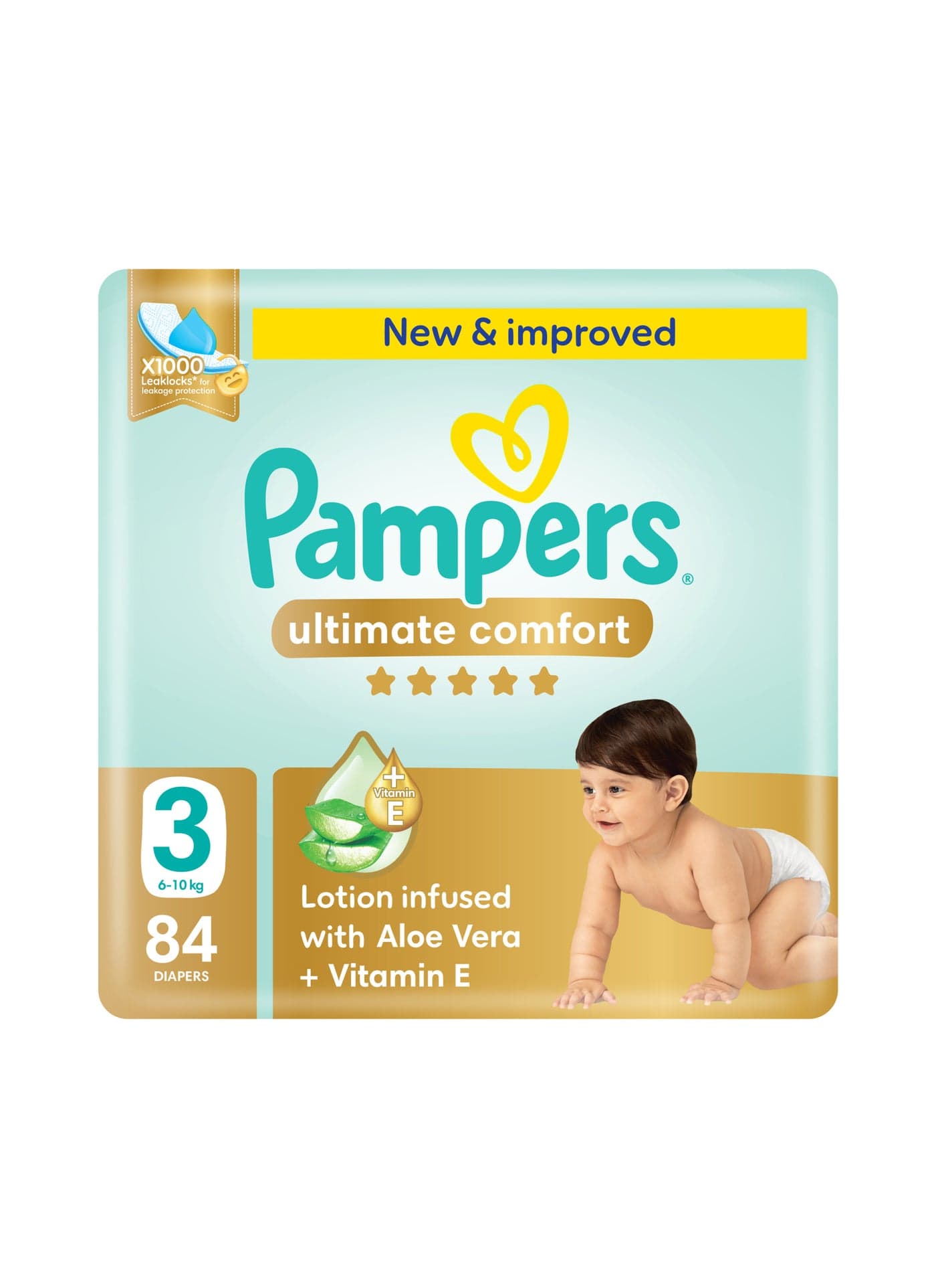 Pampers Ultimate Size 3 Comfort Taped Diapers 6-10 Kg Giant Pack 84 Count
