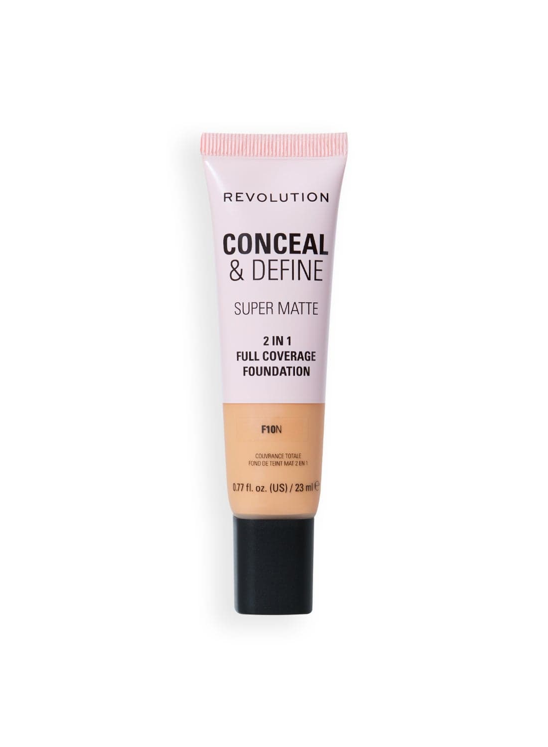 Makeup Revolution Conceal & Define Full Coverage Tube Foundation – F10N