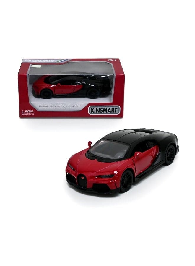 Kinsmart 1:38 Scale Door Openable Pull Back Action Bugatti Chiron Super Sport Diecast Metal Alloy Toy Car