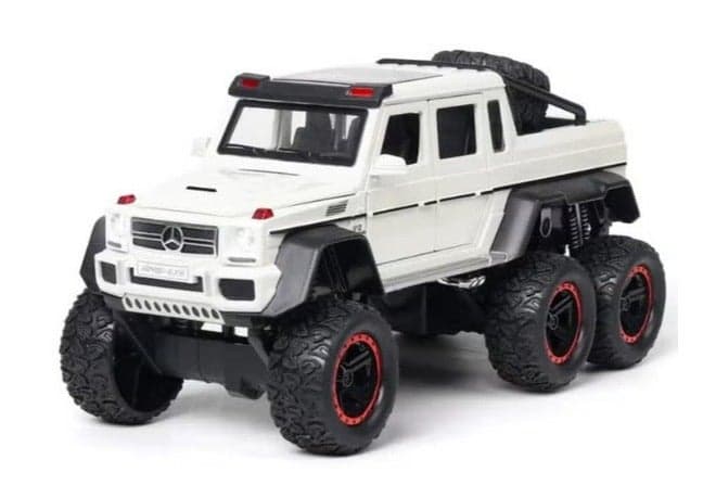 Dexo 1:22 Mercedes-Benz G63 AMG 6×6 Off-Road Pickup Diecast Model – Pull-Back Alloy Toy Car with Sound & Lights