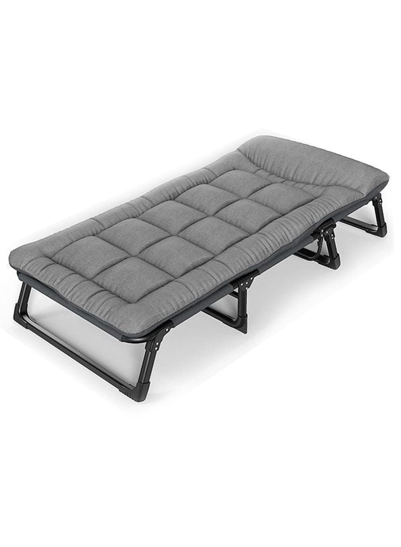 Folding Bed with Mattress, Cot Size Foldable Guest Beds, Hideaway Cot for Adults, Portable Fold up Bed with Adjustable Positions for Home, Office, Indoor, Outdoor