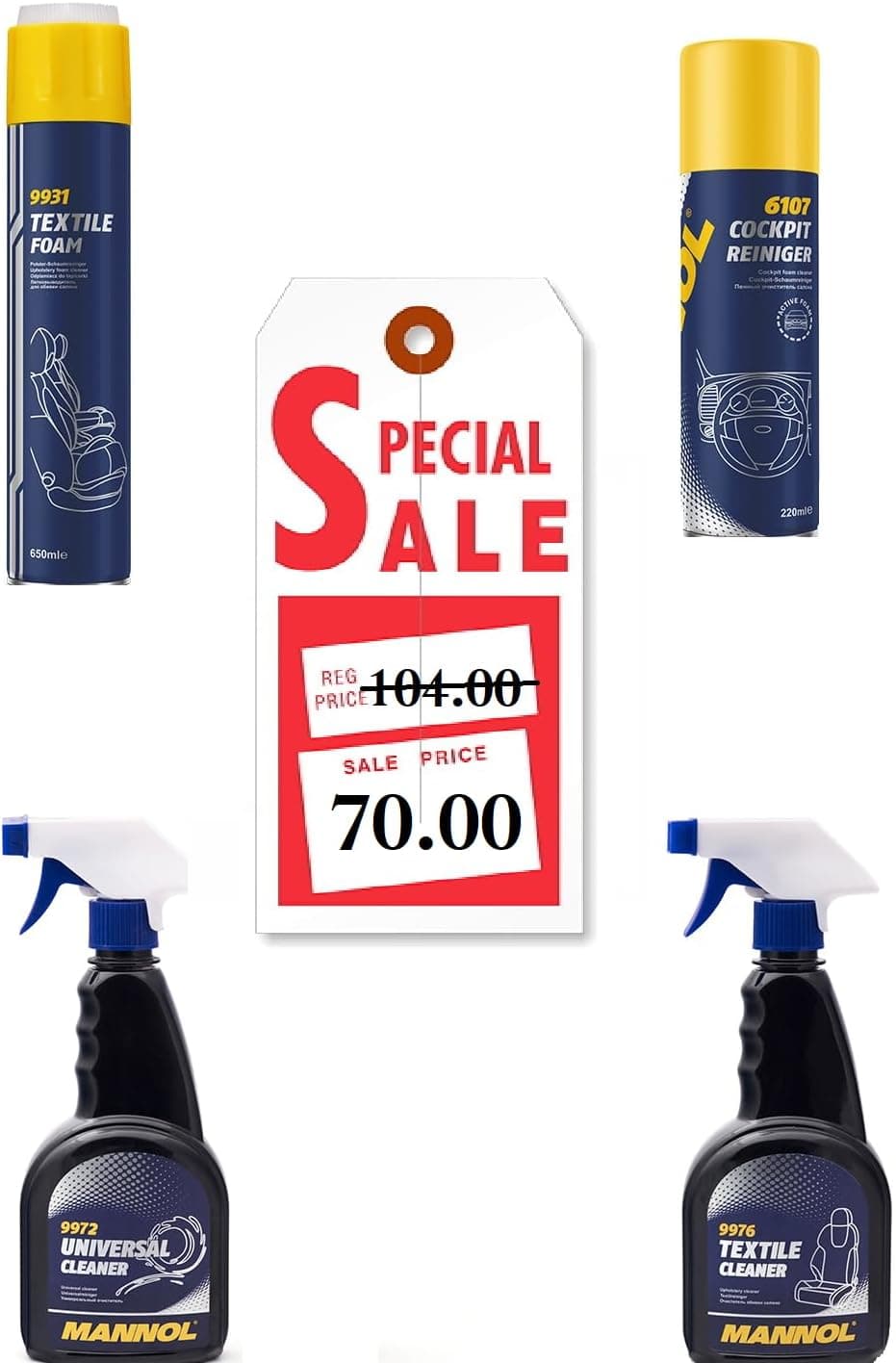 MANNOL Dashboard and Upholstery Cleaning Kit