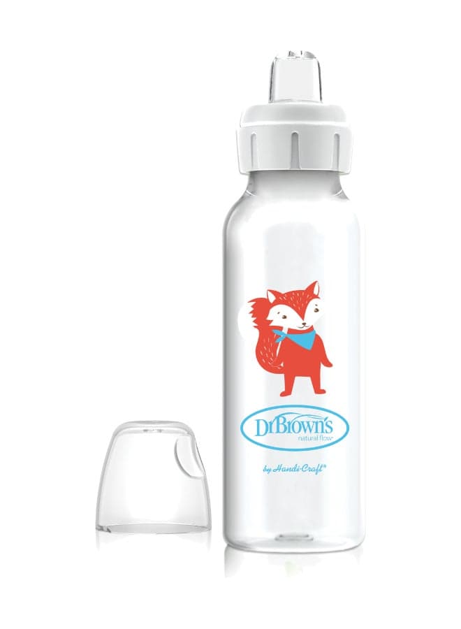 8 Oz/250 Ml Anti-Colic Pp Narrow Sippy Spout Bottle, Fox, 1-Pack