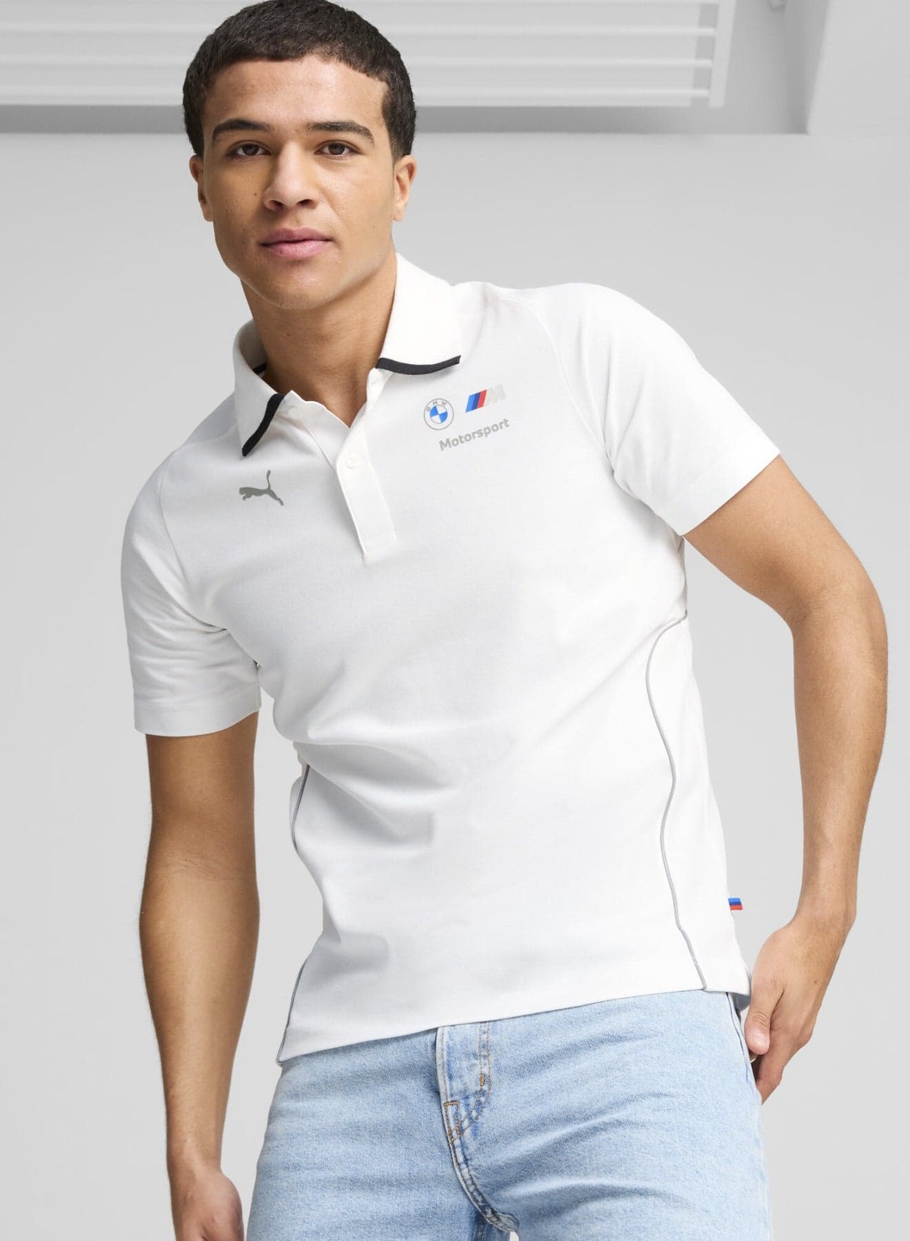 BMW M Motorsport Mens White Polo Shirt