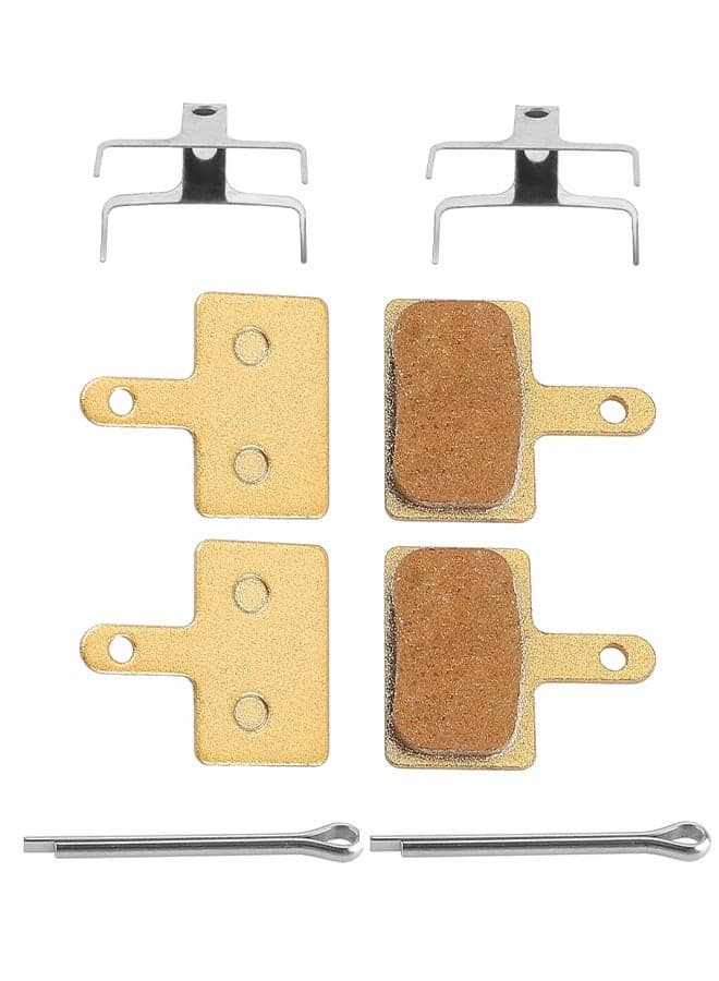 2 Pairs Bike Brake Pads Bicycle Disc Brake Pads for Shimano B01S Deore M315 M355 M365 M375 M395 M446 M447 M486 M485 M495 M515 M525 M575 T615 T675 Tektro TRP Resin Semi Metallic Polymetallic silver