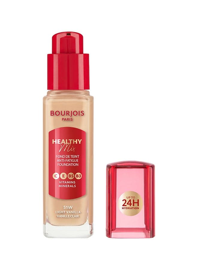 Healthy Mix Anti-Fatigue Foundation - 51W - Light Vanilla, 30ml