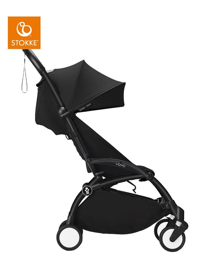 YOYO3 Stroller – Black Frame & 6 Months+ Color Pack Black – Lightweight, Compact, Foldable & Travel Friendly Stoller with Padded Seat & Canopy with Viewing Window, UPF 50 Months+ Sun Protection, Stroller for Babies