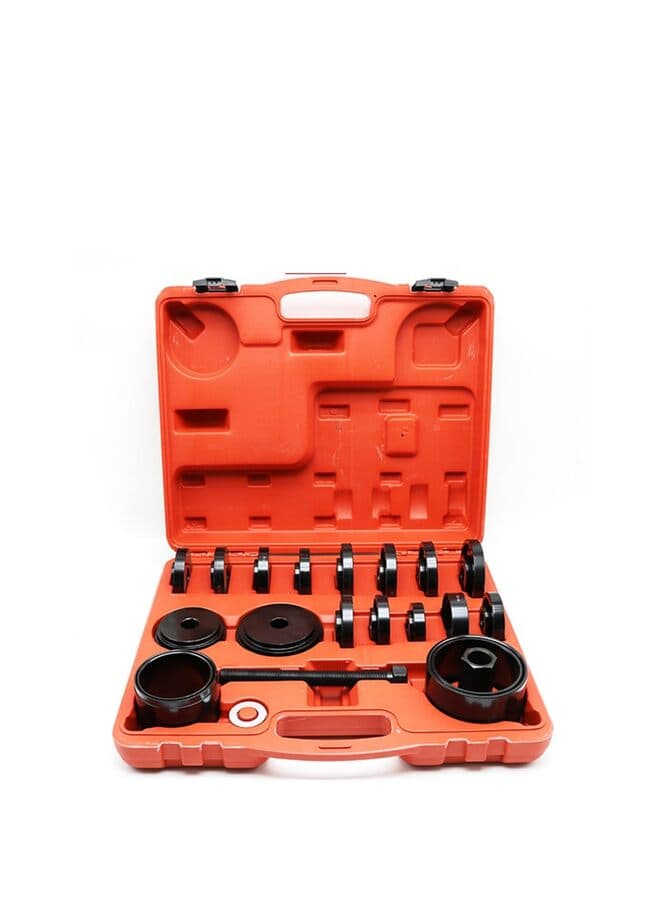 Wheel Bearing Press Kit for Front Wheel Drive Bearing Removal & Installation, 23pc Wheel Bearing Puller Tool Set with Sliding Screws Universal Bushings Sleeves Storage Case