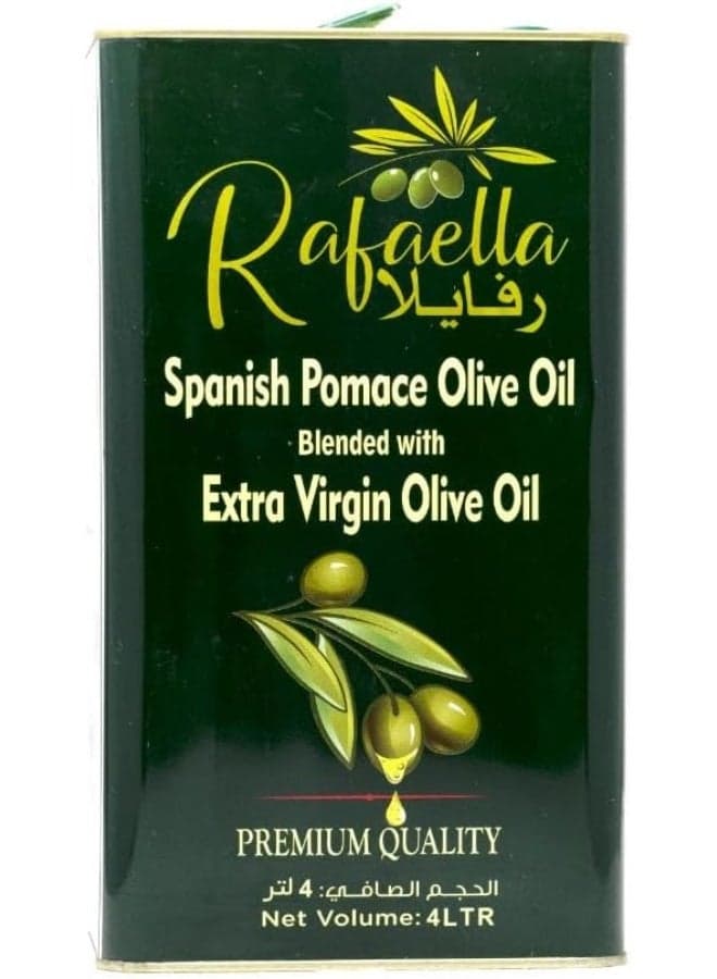 Rafaella Spanish Pomace Olive Oil Blended with Extra Virgin Olive Oil Tin 4Ltr