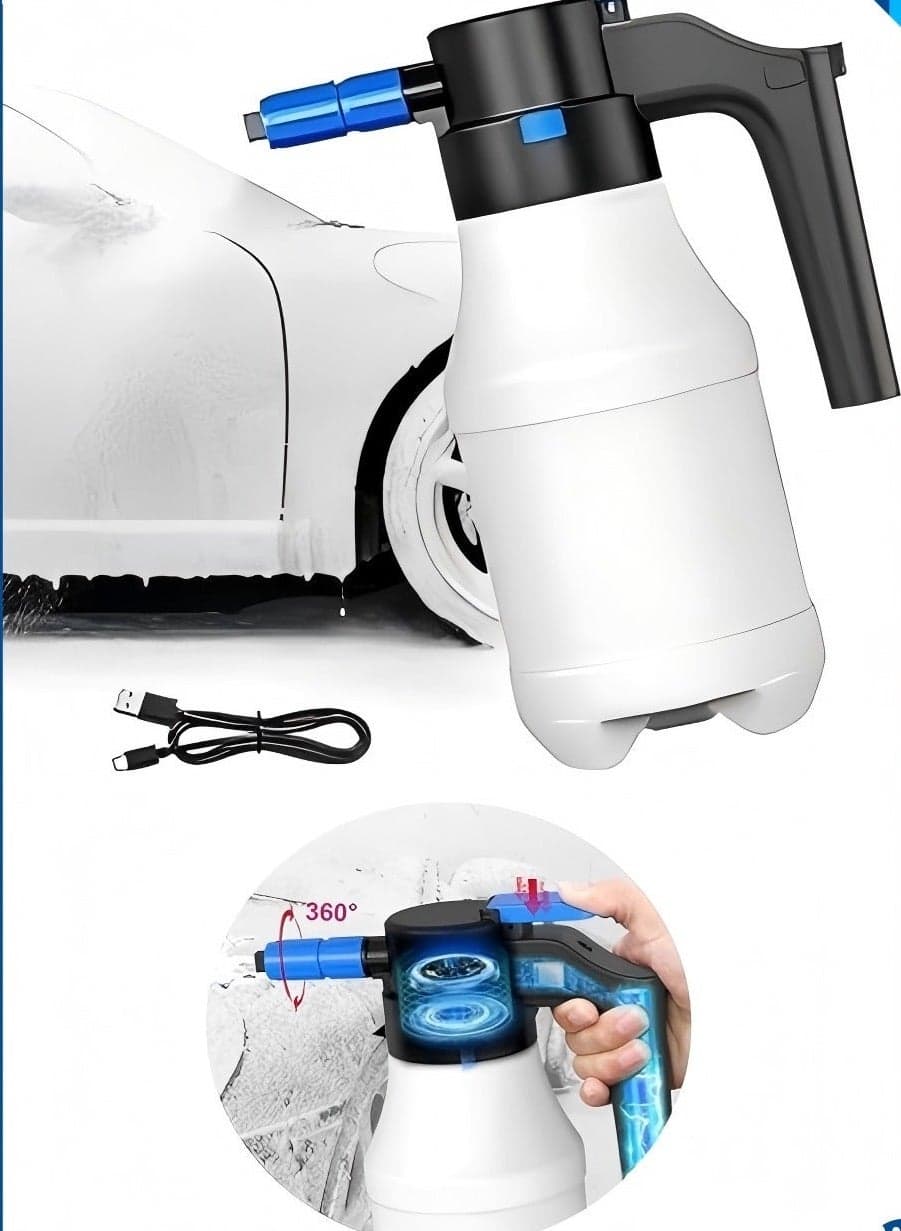 Electric Car Wash Sprayer 1.5L,USB Rechargeable Pressure Pump Foam Sprayer for Car , Home & Garden Cleaning