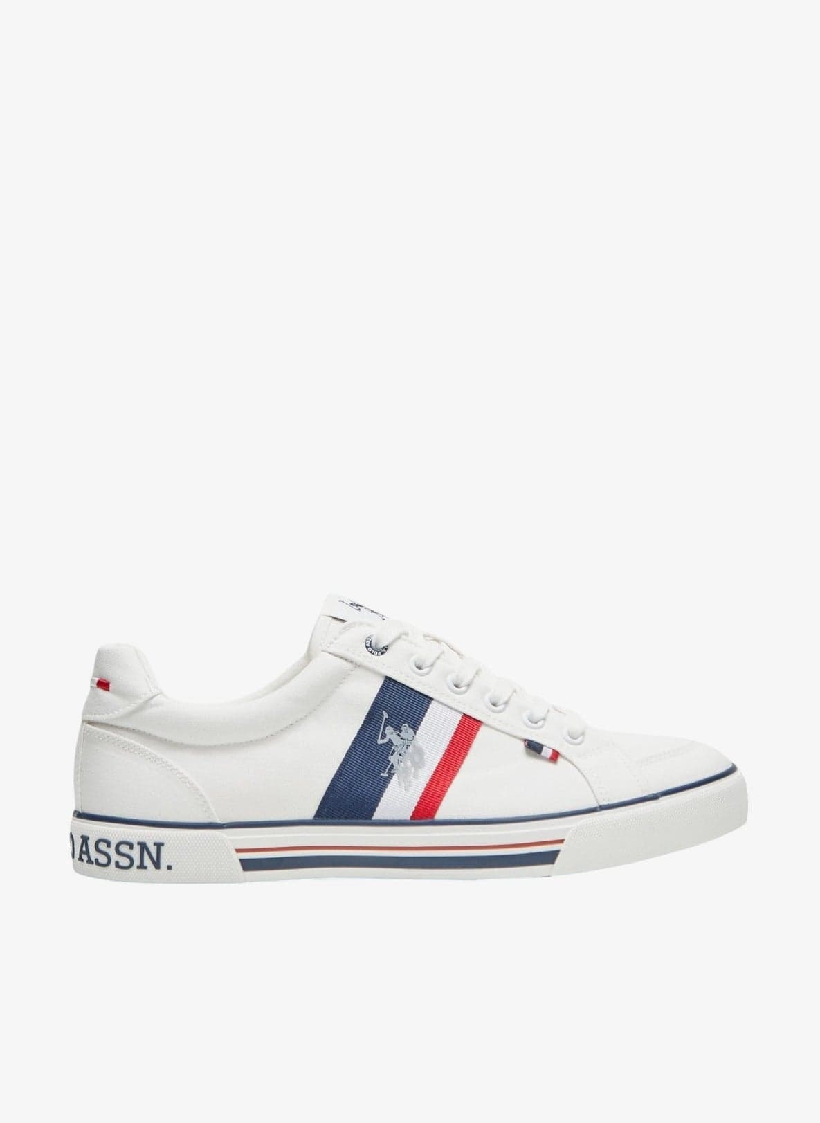Men's White Low-Top Sneakers - Lightweight Shoes with White Sole, for Comfortable Casual Look