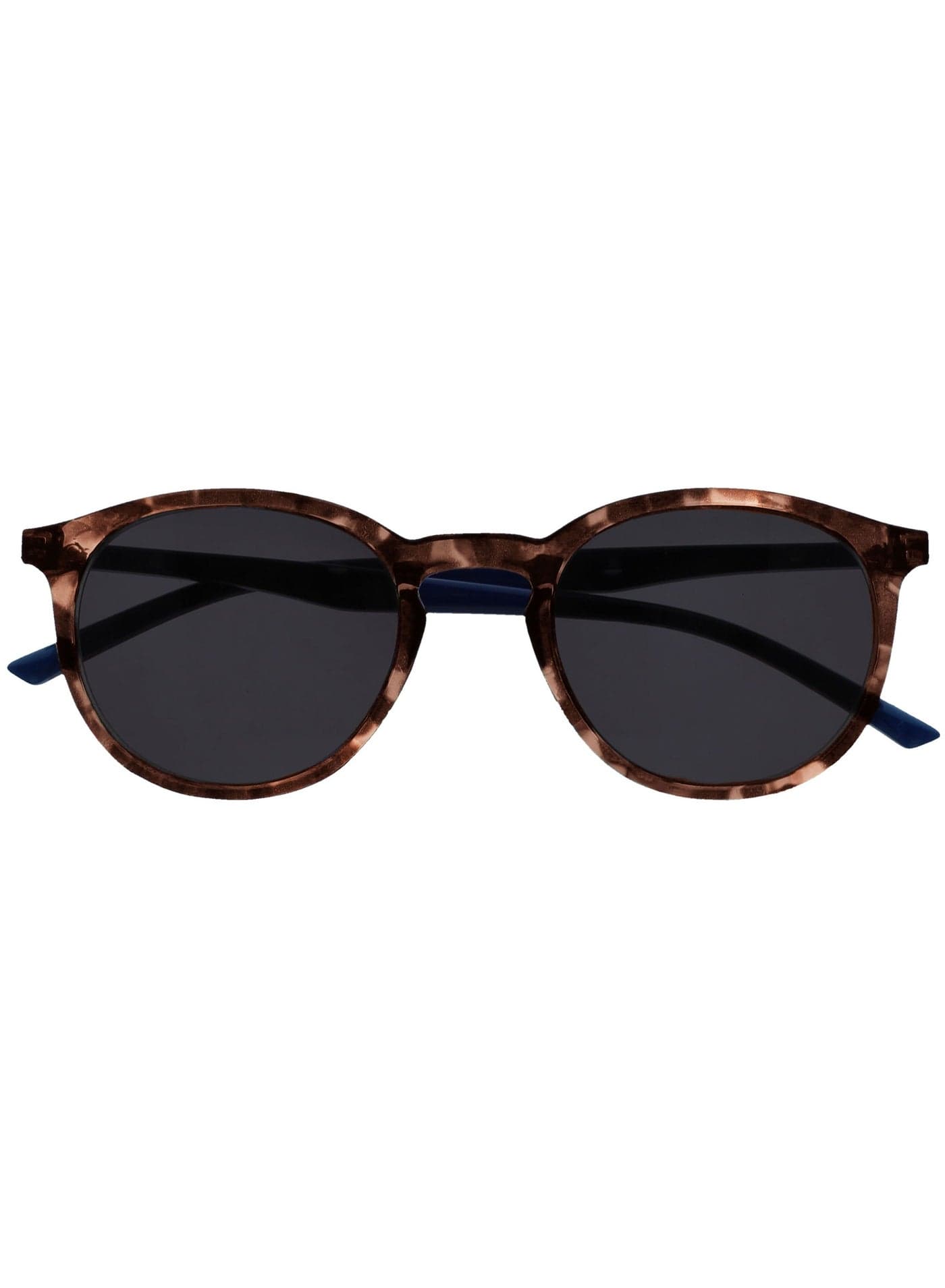 MET Fashion Sunglasses for Women Men - Slim Round Frame - Tinted UV400 Protection Lens - Spring Hinges - Brown Tortoiseshell