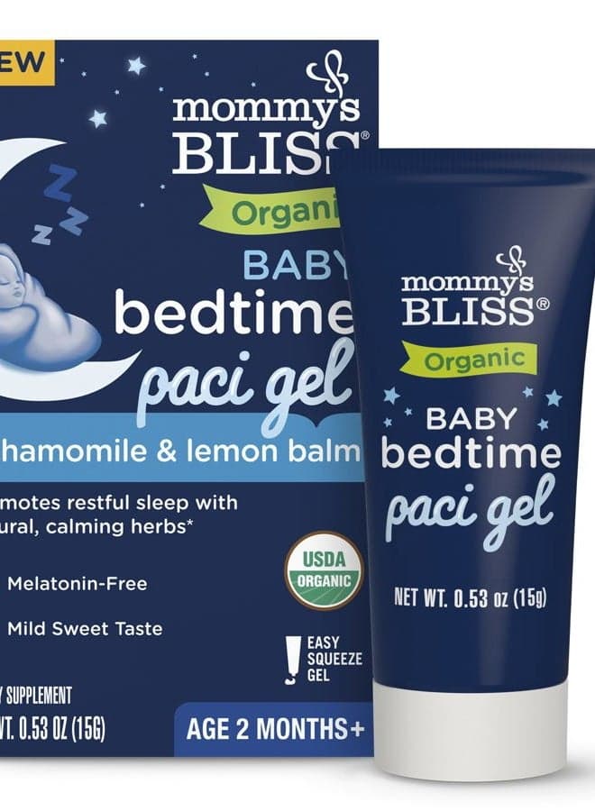 Organic Baby Bedtime Paci Gel, Promotes Restful Sleep*, Melatonin Free, Age 2 Months+, 0.53 Fl Oz