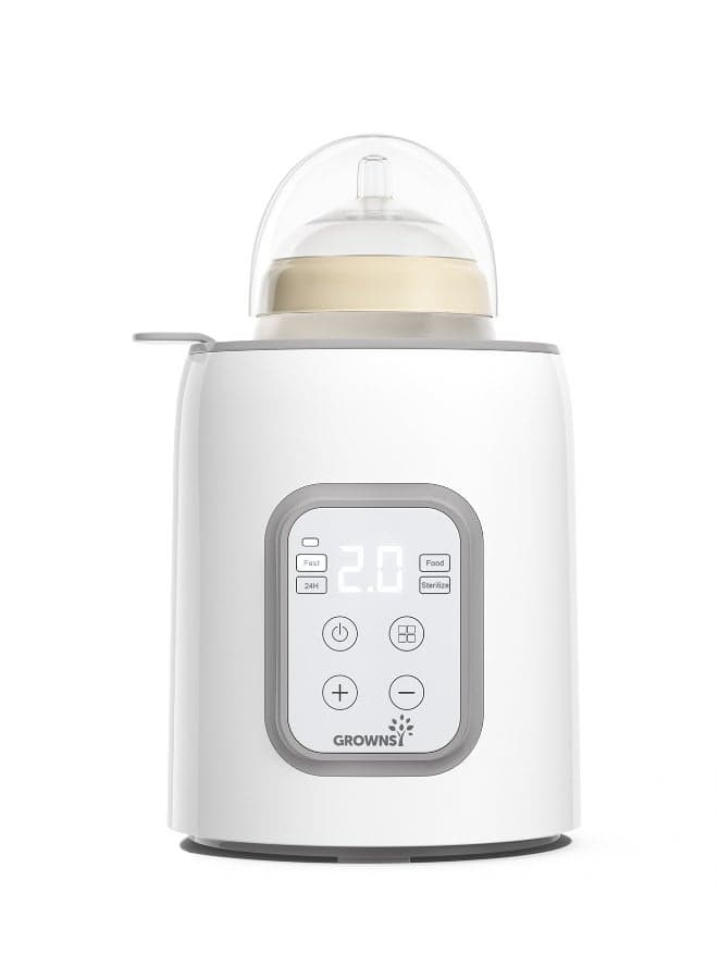 8-in-1 Fast Baby Milk Warmer with Timer for Breastmilk or Formula, Accurate Temperature Control, with Defrost, Sterili-zing, Keep, Heat Baby Food Jars Function
