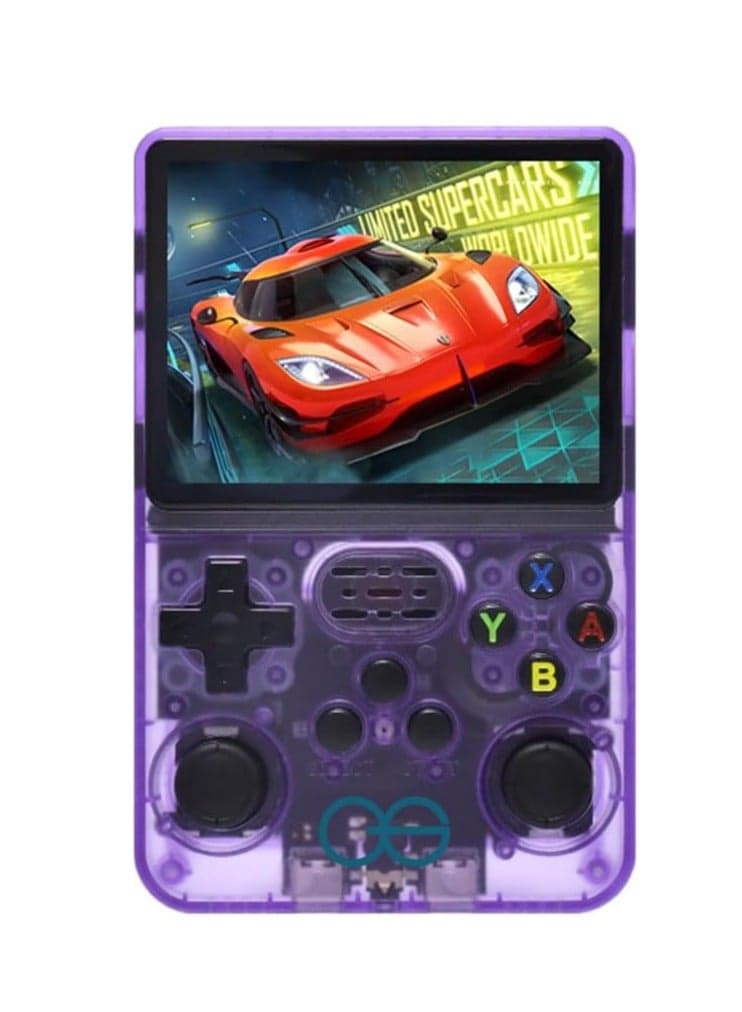 ANBERNIC R36S Retro Handheld Game Console with 3.5 Inch IPS HD Display, Linux System, 1000 Inbuilt Games, 64GB Game Card – Compact Pocket Video Game (Purple)
