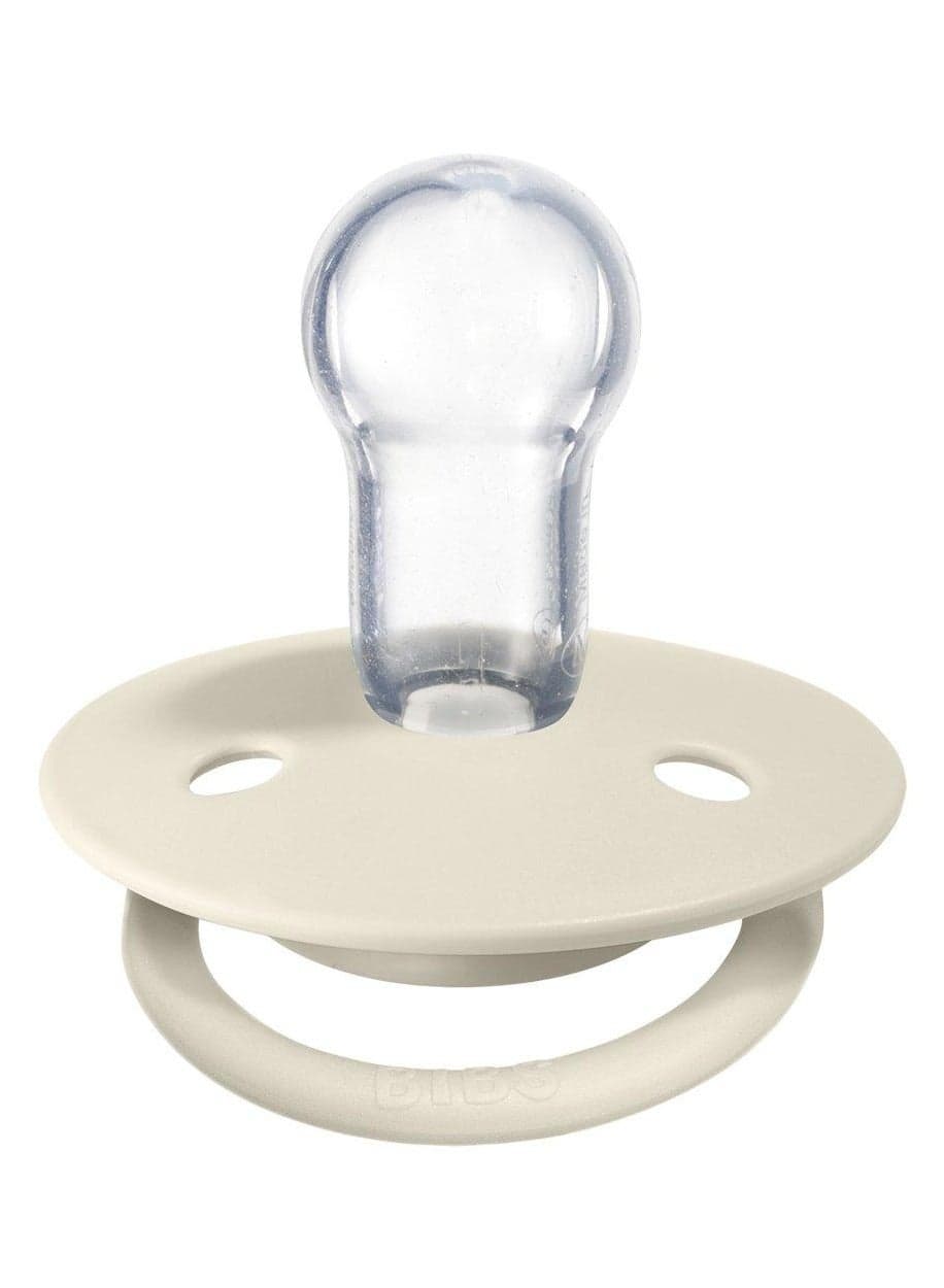 BIBS Pacifier DeLux (Silicone) One Size 0-3 Yrs , 1-piece - Ivory