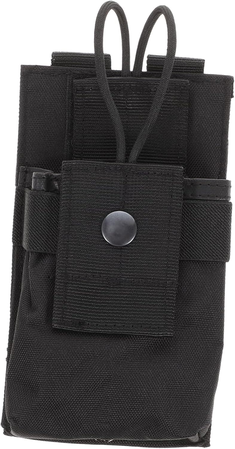 Black Pouch Bag for Radio Secure Storage Outdoor Carrier Holder Vest Belt Accessory