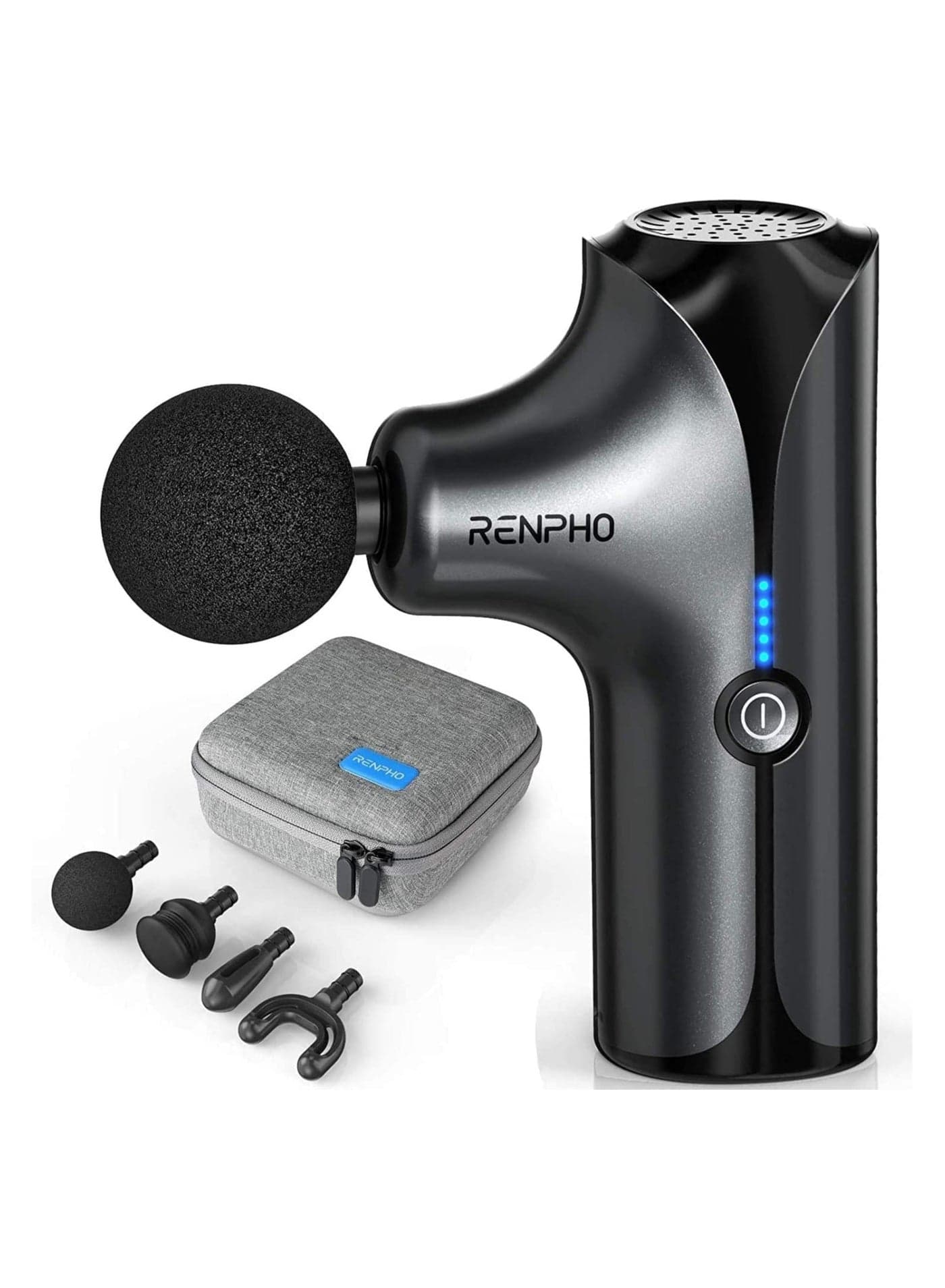 Mini Massage Gun, Handheld Portable Electric Body Massager For Athletes With 5 Speed - Black