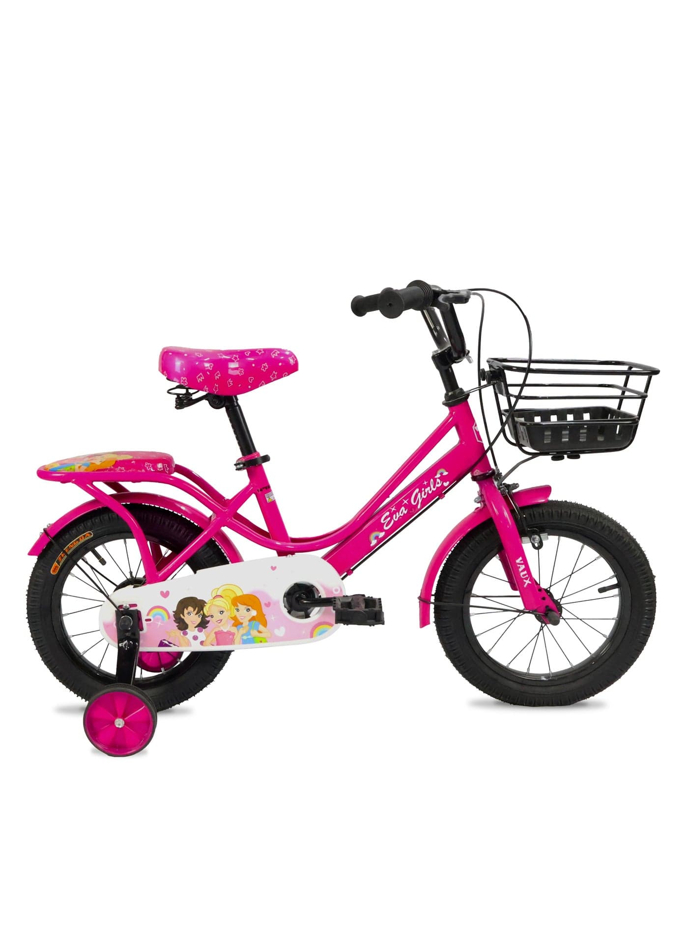 Eva Road Bike || 14 Inch Wheel Size || For Kids || Adjustable Seat || Pink