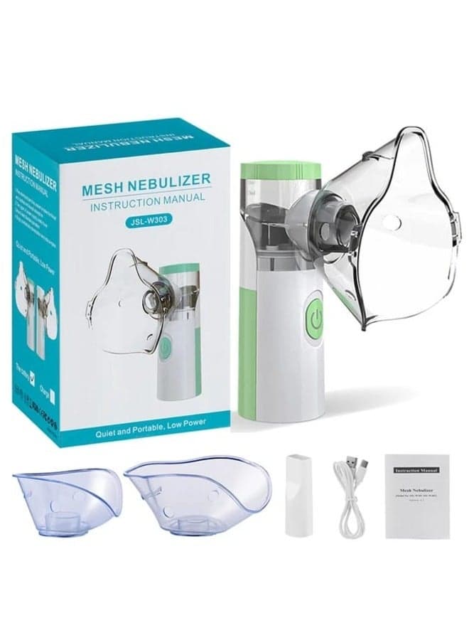 Inhaler Device for Adults Inhaler Children's Inhaler Baby Portable Nebulizer Mesh Nebulizer with Mask and Mouthpiece Effective for Colds Asthma Respiratory Diseases