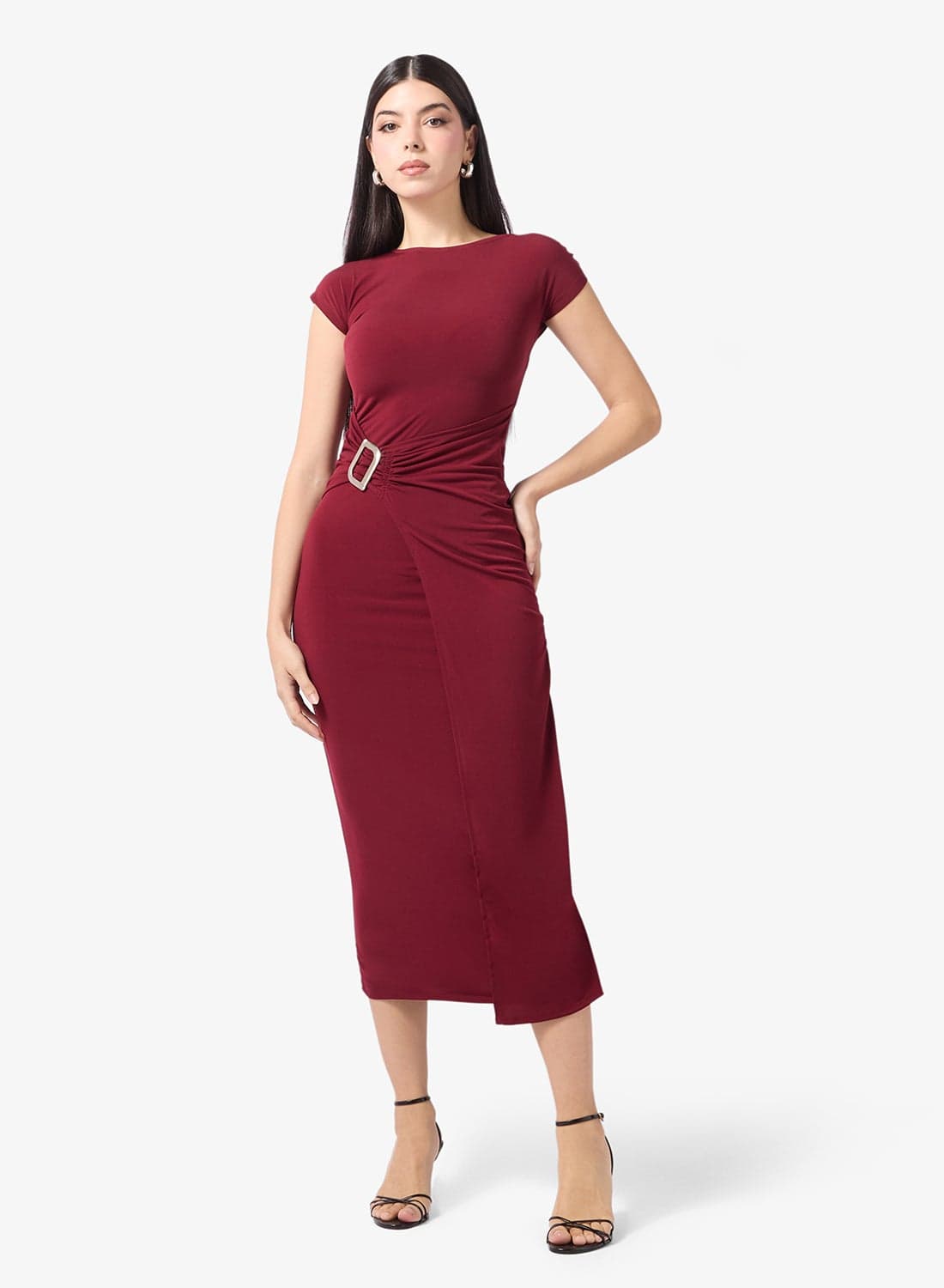 Ruched Waist Bodycon Dress