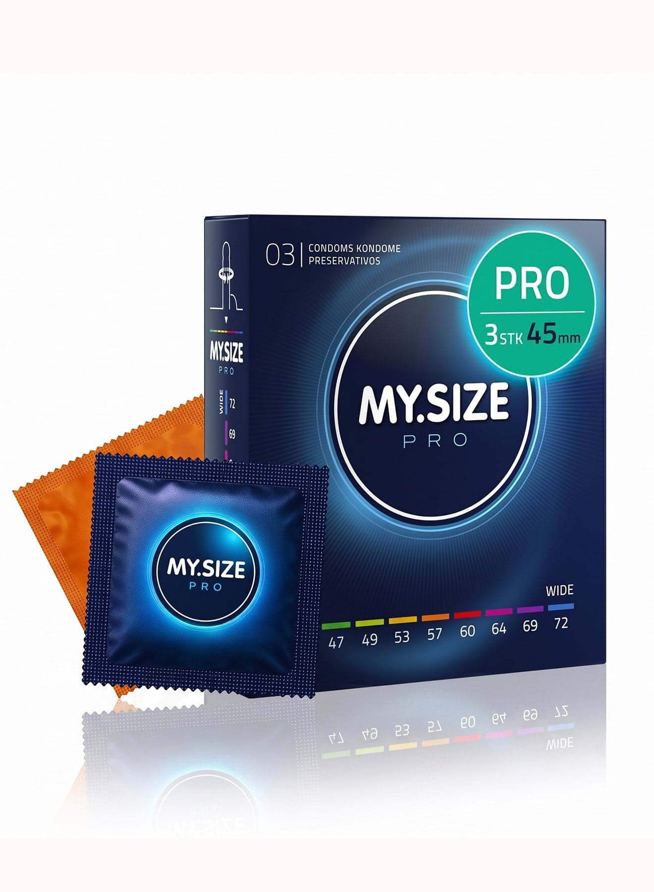 Ultra Thin Condoms 3 Pieces (45 Size) – Odorless, Long Lasting, Sustainable, Premium Quality for Maximum Comfort, Pleasure, and Sexual Health – Proper Fit Reduces Risks and Enhances Protection – Latex Men Condoms Available in Multiple Sizes (45 to 72)