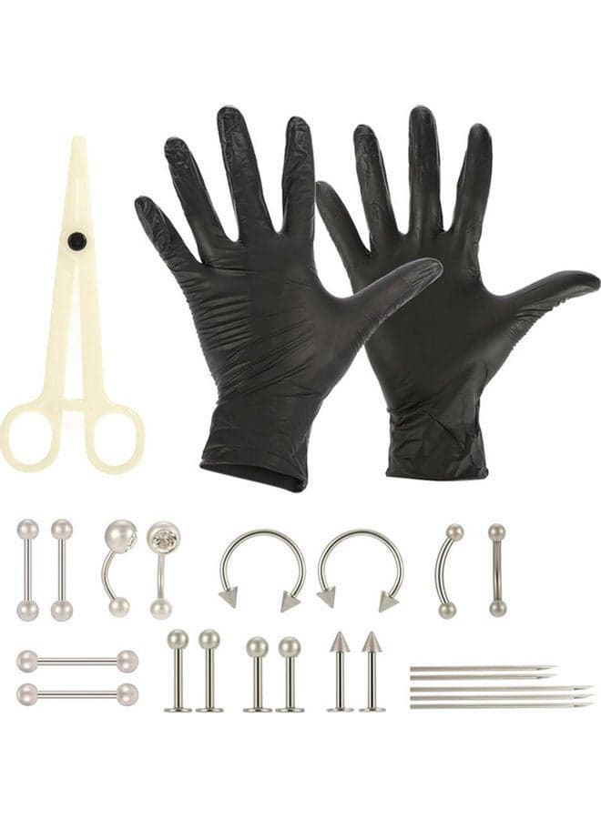 21- Piece Body Piercing Jewelry Kit
