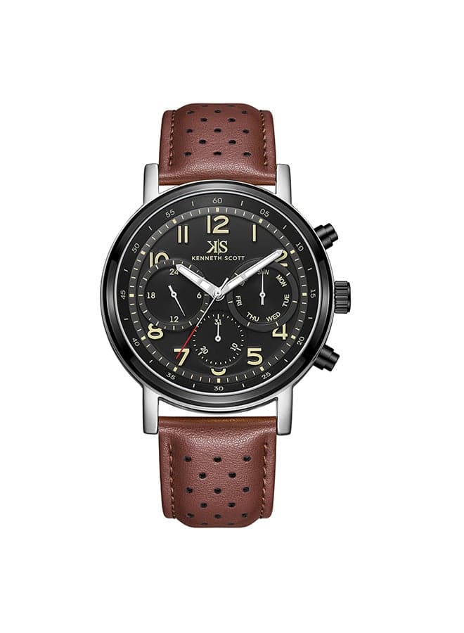Men'S Black Dial Analog Watch - K24119-Qldb