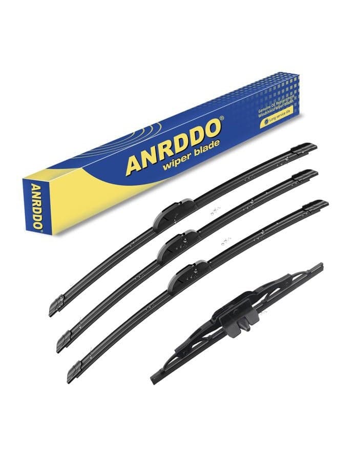 3 Wipers Factory Replacement For 2007-2014 Toyota FJ Cruiser Original Equipment Replacement Windshield Wiper Blades Set 16"+14"+14"+10" (Set of 4)