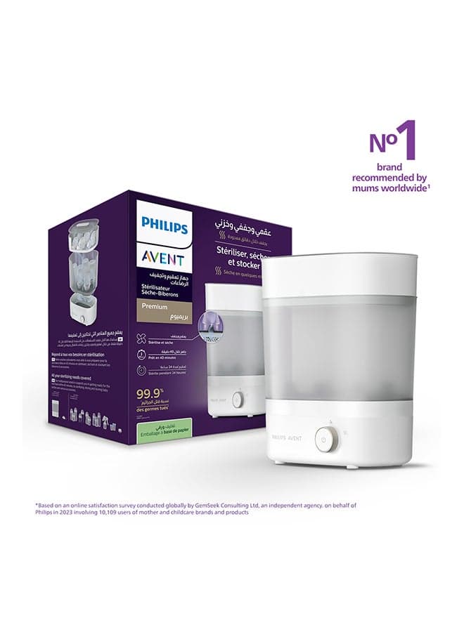 Avent Premium Bottle Steriliser And Dryer, Kills 99.9% of Germs, Stays Sterile For 24 Hours, Scf293/01