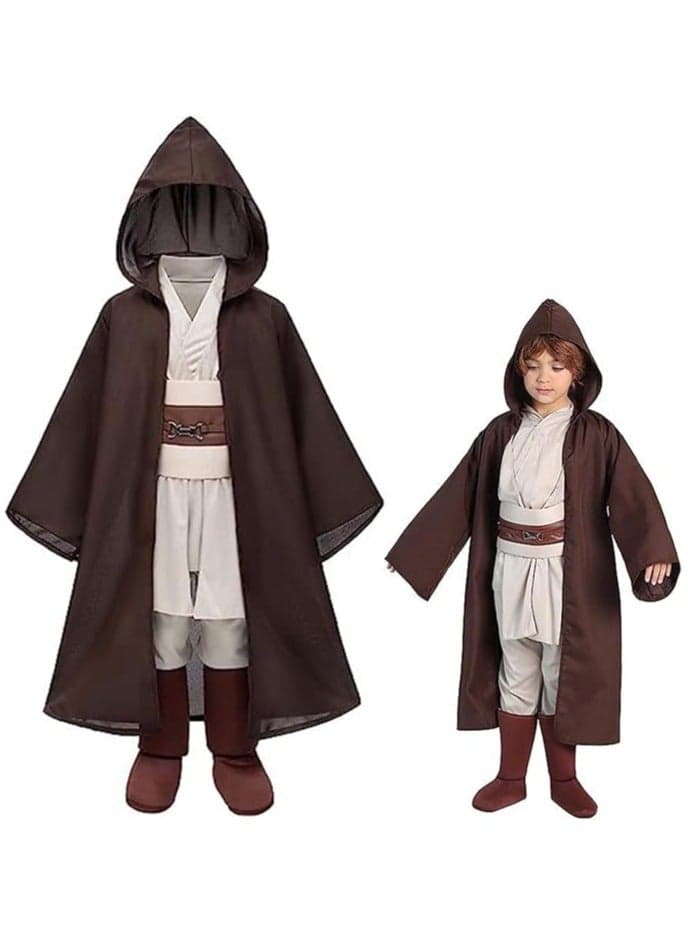 Home Smart Jedi Warrior Cosplay Costume for Kids Hooded Cloak Clothing Suit for Gift Birthdays Halloween Costume Boys Costume Kids Costumes