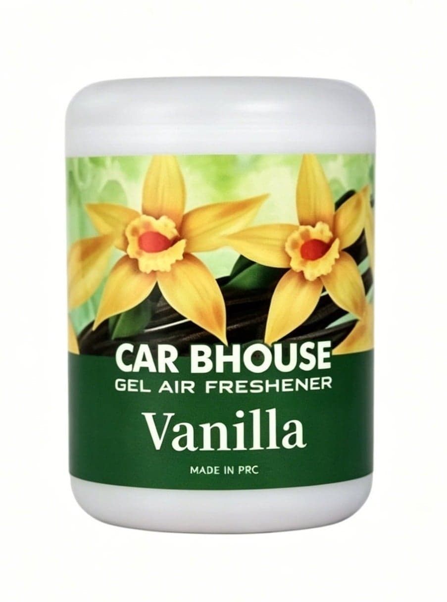 Spill-Proof Vanilla Air Freshener Gel (200g)-Odor Eliminator with New Car Scent for Cars,Rooms,Closets & Bathrooms|Odor Prevention Gel Freshener