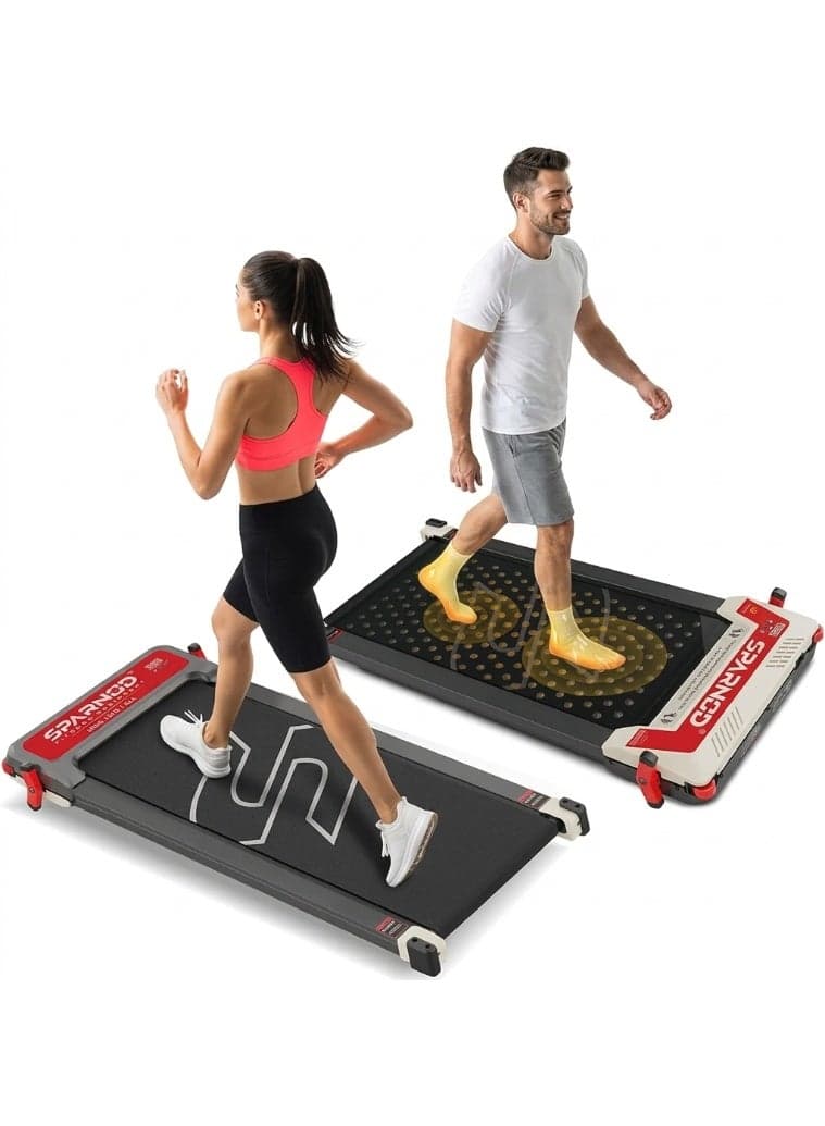STH-3003 3-in-1 Double-Sided Walking Pad Treadmill for Home Use with Acupressure Massage Pad, 1-6 km/h, 5 Massage Speed Modes, LED Display, Incline, 2.5 HP Motor, Supports Up To 120 kg