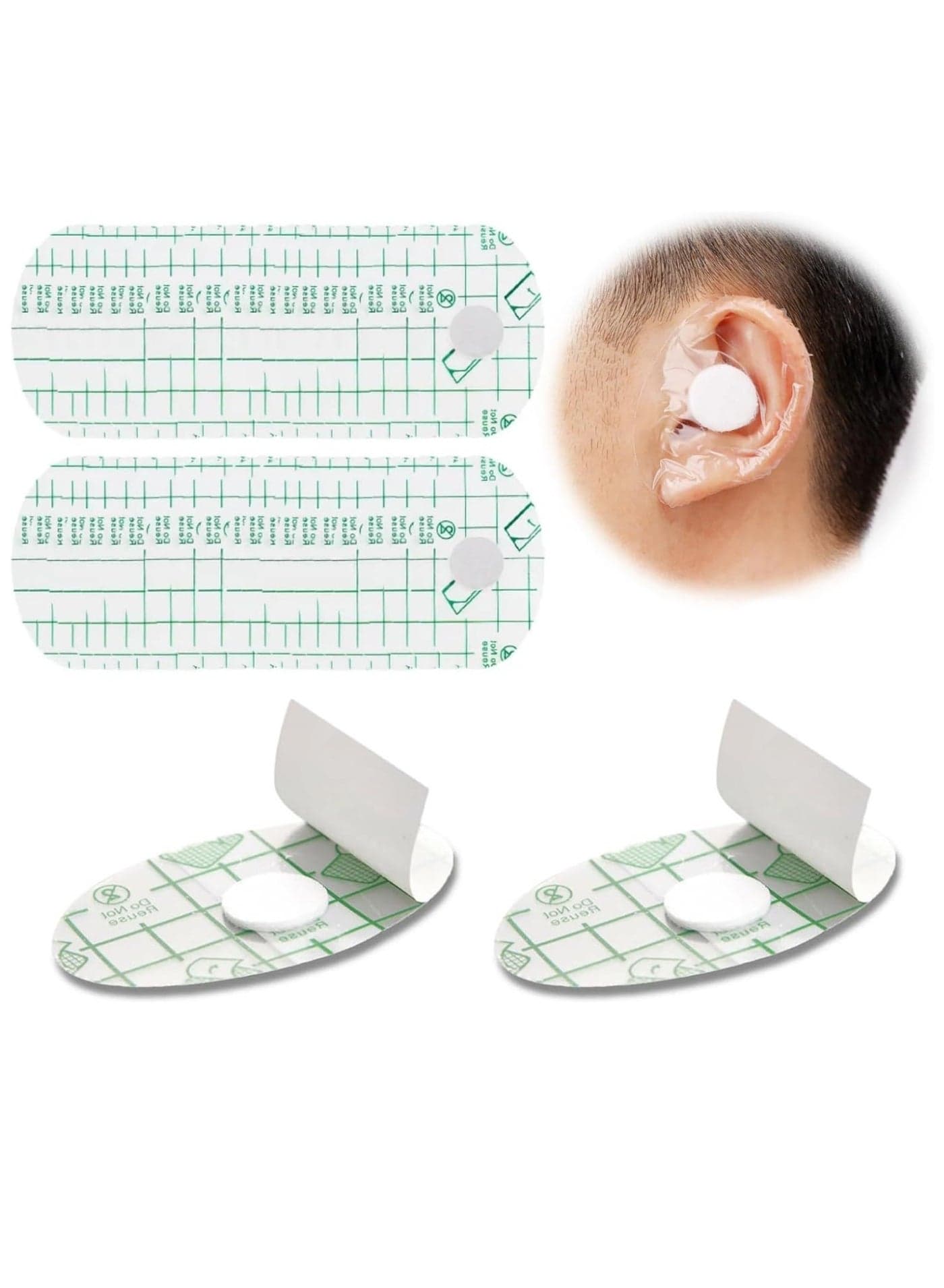 20pcs Waterproof Ear Stickers, Disposable Baby Bathing and Shampooing Ear Protection, Transparent Waterproof Patches