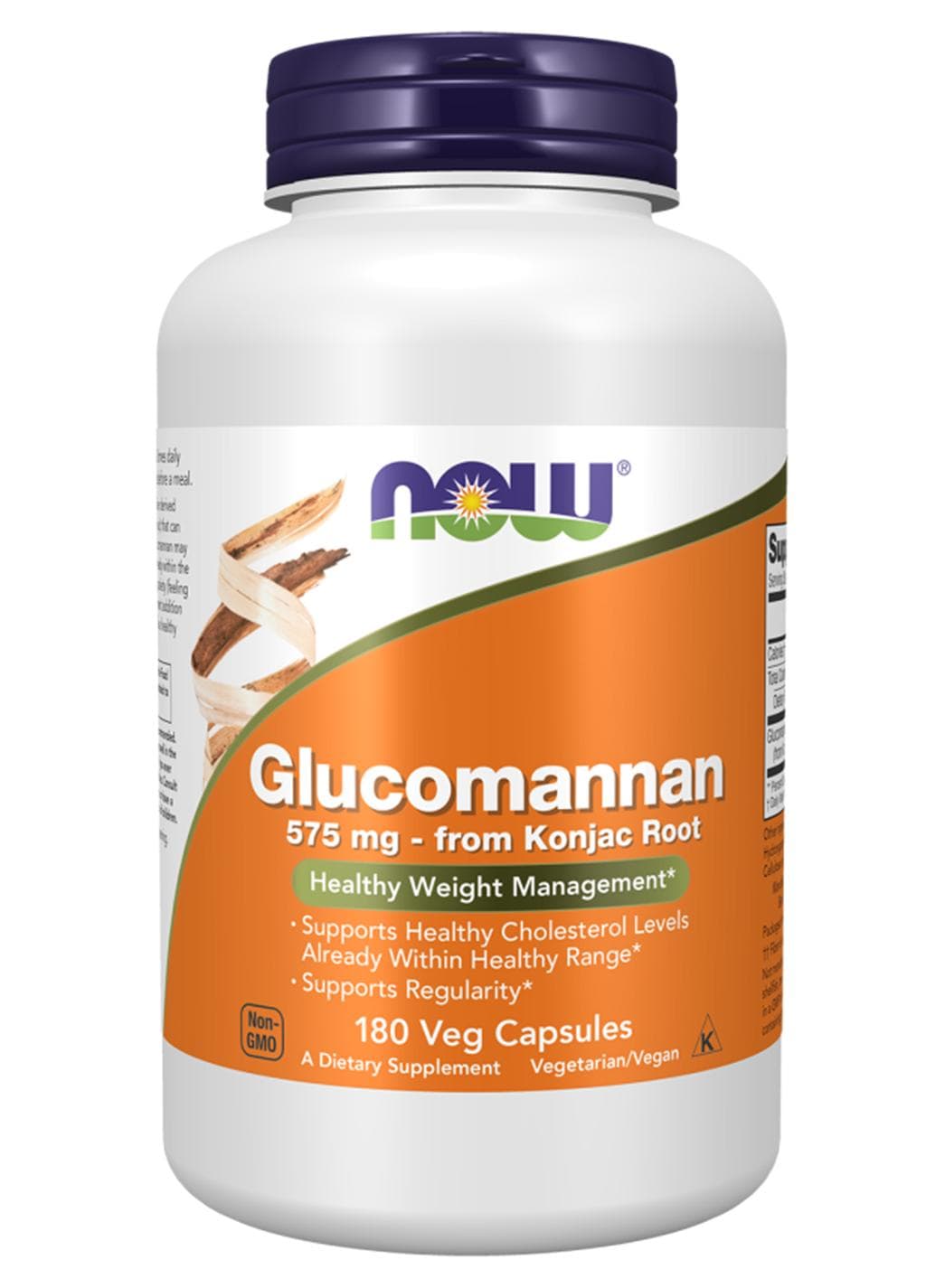 Glucomannan 575mg Dietary Supplement - 180 Capsules