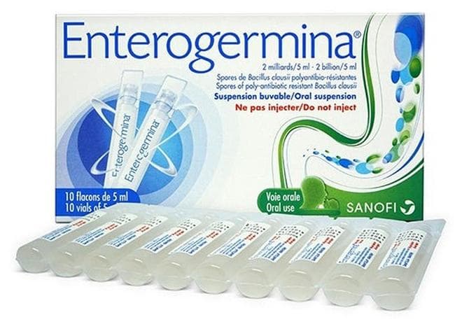 Enterogermina Oral Suspension 5ml 10 Vials (Probiotic for Digestive Health)