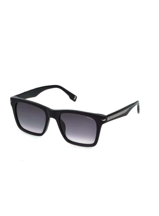 Police Square Full-Rim Sunglasses CHAMP 9 SPLN35V Black Frame, smoke gradient smoke Lenses