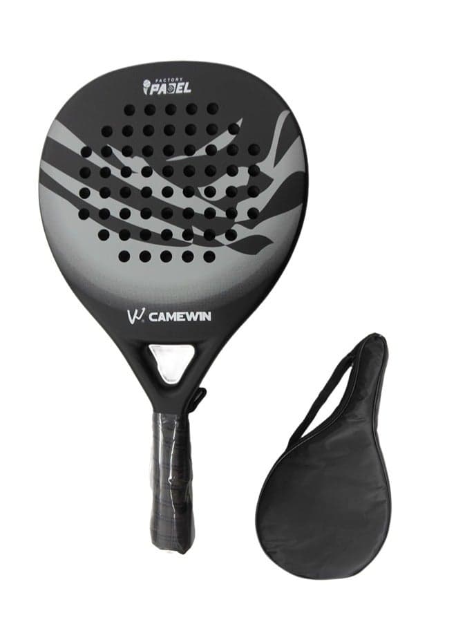 Padel Racket Paddle Racquet Carbon Fiber Light EVA Core Memory Foam Tennis Racquet Paddle For Sport Exercise Workouts Entertainment