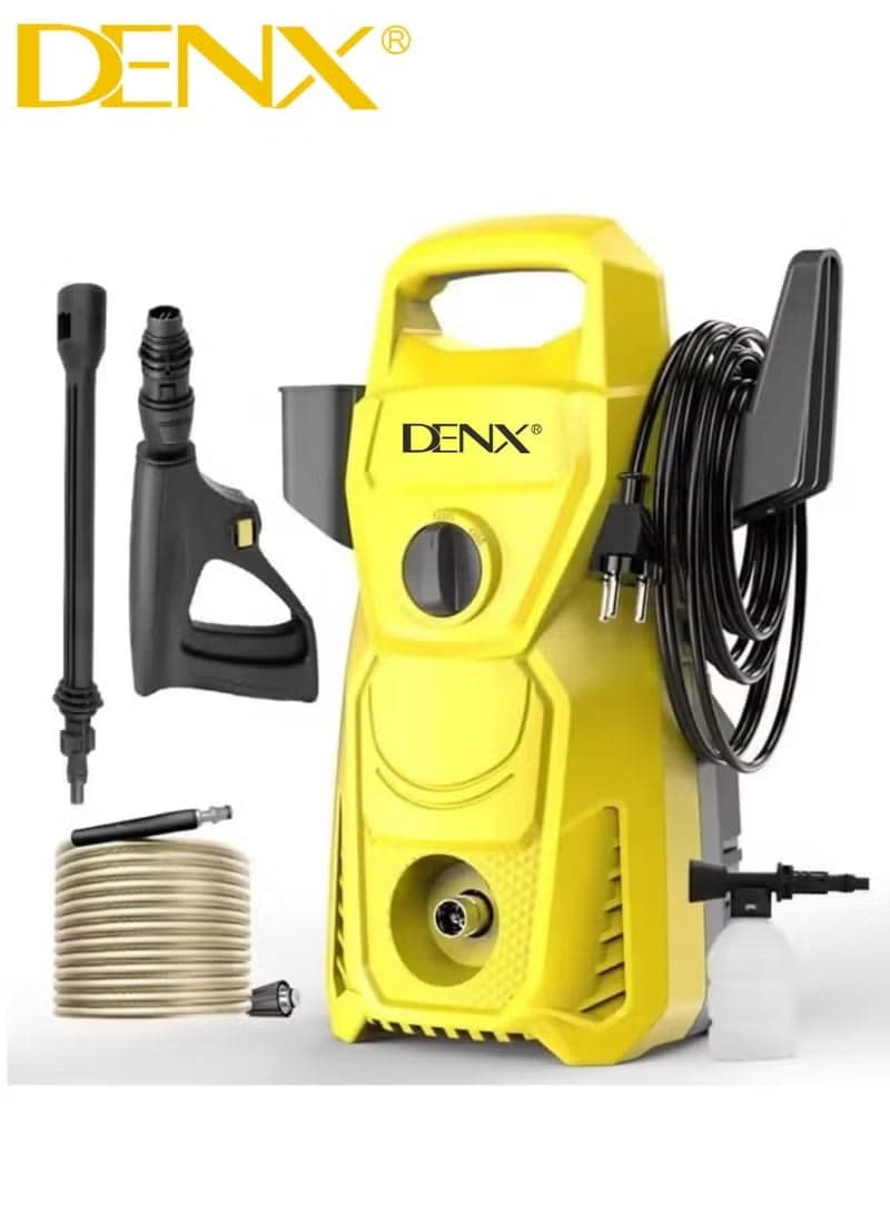 High Pressure Car Washer Machine 1800W with Foam Bottle, Spray Gun, Hose & Nozzles for Home Cleaning 1 Year Warranty