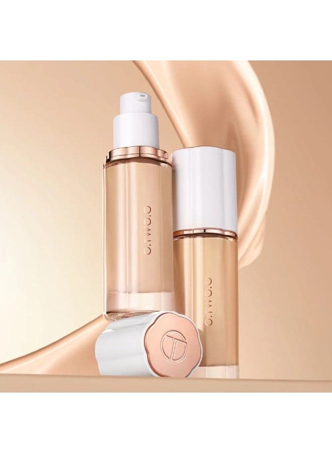 Matt Finish Medium Coverage Liquid Foundation 30ml Long Lasting Oil Control Lightweight Natural Matte Makeup Foundation Smooth Blendable Texture for Oily Skin Combination Skin Sensitive Skin Conceals Imperfections Evens Skin Tone Hydrating Formula Non Cakey