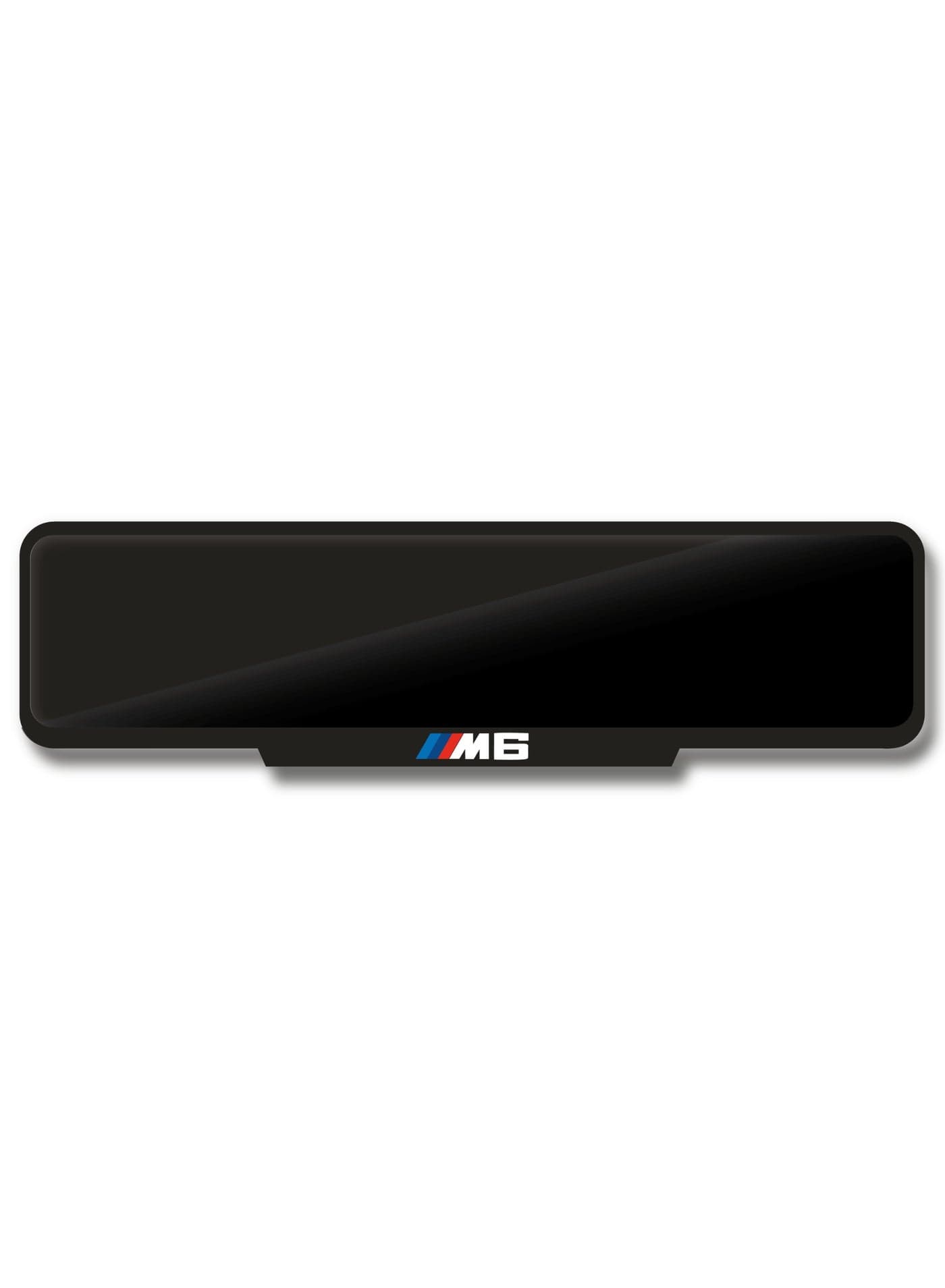 M6 Number Plate Frame – Custom Fit – Gloss Black Finish – Official M Sport Logo – No-Drill Tape Mount – Sport, Square & Long Sizes