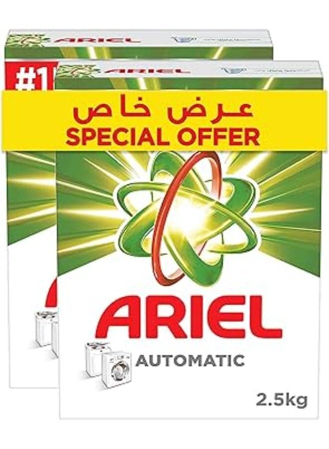 Automatic Laundry Detergent Powder, Original Scent, Stain-Free Clean Laundry, Washing Powder, Dual Pack, 2.5Kg