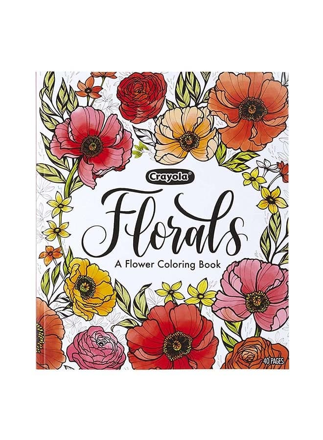 40-Page Coloring Book, Colors in Bloom