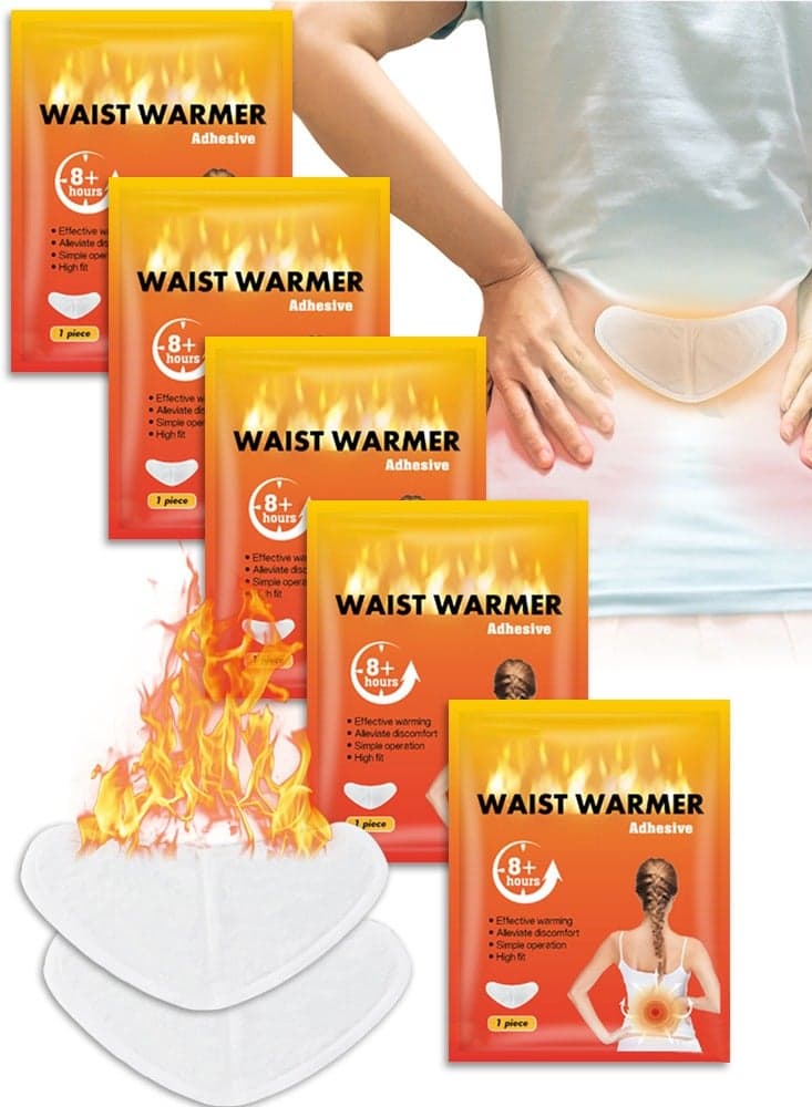 Waist Warmer Patch – Disposable Hot Therapy Packs for low back – Up to 8 Hours of Heat Long Lasting & Discomfort Relief for Winter Outdoor Work, Sports Activities – 5 Piece