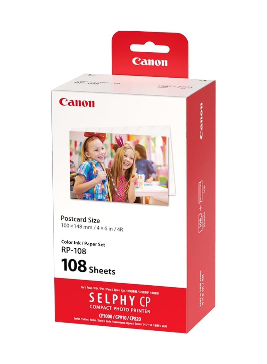 SELPHY Compact Photo Printer Postcard Size Color Ink/Paper Set RP-108